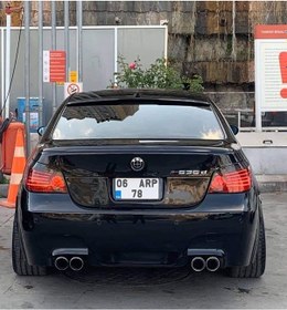 Resim Bmw E60 Kare Plakalık - Plastik - Piano Black 