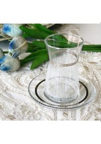 Resim Elta Collection Handmade Gümüş Işlemeli 6 Kişilik Çay Seti Gümüş 