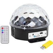 Resim Usb-bluetooth Destekli Kumandalı Hoparlörlü Yarım Dünya Küre Disko Topu 