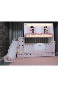 Resim bebetu mobilya Alaçatı Kaydıraklı Yavru Yataklı Ranza 