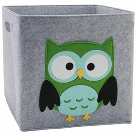 Resim Petwinn Baykuş Tasarımlı Küp Bebek Çocuk Odası Organizer Oyuncak Sepeti Kirli Sepeti Tekli 30x30x30 