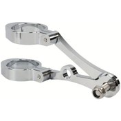 Resim Tongdashop Gümüş 39-41mm Cnc Motosiklet Far Braketi Universal Işık Tutucu Aksesuar 