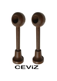 Resim Perdemix Ahşap Rustik Taşıyıcı Ayak 2 Adet Ceviz 