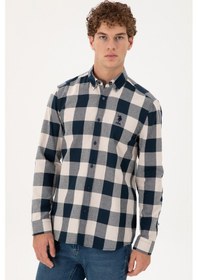 Resim U.s. Polo Assn. Erkek Lacivert Gömlek Desenli 50296085-vr033 Lacivert 