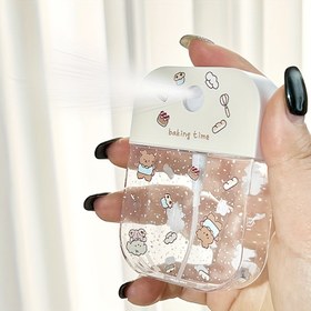 Resim 1 adet Sevimli Ayı Tasarımı 30ml Taşınabilir Sprey Şişesi - Seyahat Dostu Alt Makyaj Su Sprey, Anında Soğutma Sis, PVC İçermeyen Plastik, Tatiller ve Açık Hava Maceraları için İdeal, Seyahat Gereksinimleri | Eğlenceli Tasarım | PVC İçermeyen Plastik 