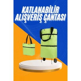 Resim MiraLive Alışveriş Çantası Katlanabilir Pazar Arabası Tekerlekli Pazar Arabası Katlanabilir 