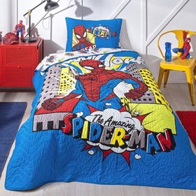 Resim Özdilek Disney Spiderman New York Nevresim Takımı Tek Kişilik Mavi 