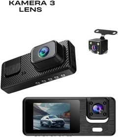 Resim 1080P 3 Kameralı Araç DVR -Q301 