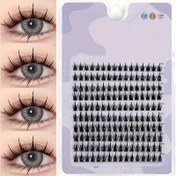 Resim 160 Taneli Safran Çiçeği Şeklinde Sahte Kirpik, İnce DIY Uzatma Paketleri, Kalın Karikatür Kirpik Parçaları, Dramatik Bir Görünüm Oluşturmak İçin 