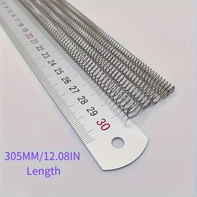 Resim 1 adet 304 Paslanmaz Çelik Sıkıştırma Yay, 0,6 mm Tel Çapı, Dış Çap Seçenekleri 5/6/7/8/10 mm, 305 mm Serbest Uzunluk, DIY ve Ev Onarımı için Çelik Malzeme 