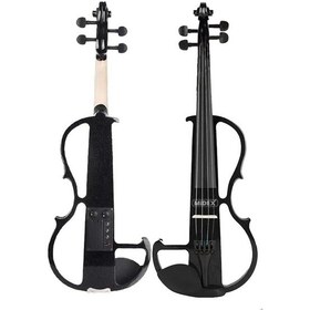 Resim Midex RCZ-606B Elektro Keman Seti Siyah (Kulaklık Kablo Metod Tuner Yastık ) 