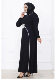 Resim Amine Hüma Zühre Tesettür Abiye Siyah Siyah 