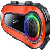 Resim DEANB Q0082x Ipx6 Su Geçirmez Rgb 1km 2kişi Interkom/fm Radio Motosiklet Kask Kulaklık Wirelees V5.0 