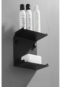 Resim Siyah Metal Çok Fonksiyonlu El Sabunluğu Sabunluk Standı 