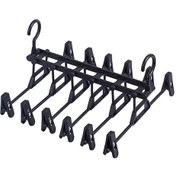 Resim Vkemall 6 Lı Katlanır Pantolon Askısı - Çok Amaçlı Dolaplık Organizasyonu İçin Dayanıklı Ve Ayarlanabilir Pp Malzeme Siyah 