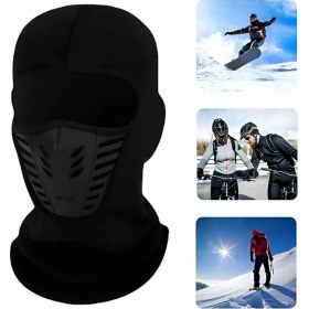 Resim Uniquetrenders Unisex Rüzgar Geçirmez Içi Termal Polar Kayak Maskesi Bisikletçi Maskesi Motorcu Maskesi 
