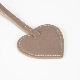 Resim Heart Leather Bag Charm - Mink 
