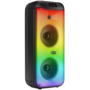 Resim Mikado MD-40BT 40W BT, TWS Destekli RGB Işıklı Kablosuz Mikrofonlu Toplantı-Parti Kule Hoparlör 