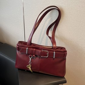 Resim Yeni Lüks Batı Tarzı Omuz Çantası, Şık ve Benzersiz, Kırmızı Siyah Kahve Düz Renk, El Çantası Fermuar Tasarımı, Koltuk Altı Çantası, Kadınlar İçin Uygun Yolculuk Çantası, Cep Telefonu Çantası, Polyester Astar, Kenar Boyası, Messenger Çanta ile, Kadınlar İçin 
