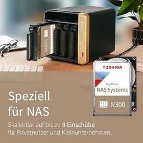 Resim Toshiba N300 14TB 3.5” NAS HDD - 7200RPM, 512MB Cache, SATA III 