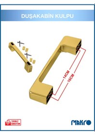 Resim Gold Duşakabin Kulp 14-16 Cm Ayarlı Gold 