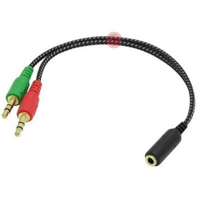 Resim Frisby FA-6624AC Kulaklık Ses Mikrofon Ayırıcı Çoklayıcı 