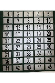 Resim Hırdavat Kapı Dolap Raf Posta Kutusu Numarası 4x6 cm 