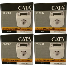 Resim Cata CT-9182 3680W 16 Amper Dijital Zaman Saati (4 Adet) 