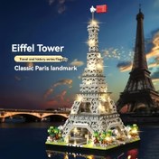 Resim 3585 adet Mikro Blok Seti Eiffel Kulesi, Karışık Renk, ABS Malzemesinden Yapılmıştır, Konsantrasyon Eğitimi için, Doğum Günü / Festival Hediyesi 