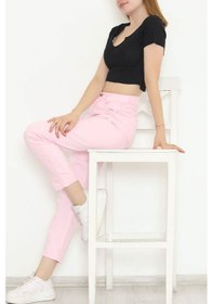Resim Paça Dikişli Pantolon Pembe - 1325.1367. Pembe 