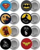 Resim Superman Batman Dc Cinema Çanta Rozeti Seti 8 Adet En Büyük Boy 5 
