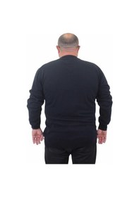 Resim Starbattal Erkek Büyük Beden Sıfır Yaka Basic Triko Kazak 23750 Lacıvert-Lacıvert Lacivert 