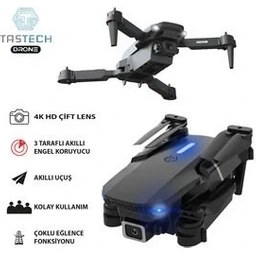 Resim Çift Kameralı Drone LED Işıklı Wifi App ve Uzaktan Kumanda Kontrollü Quadcopter Katlanabilir Şarjlı 