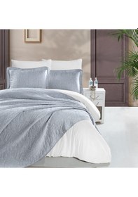 Resim Schafer Shine Yatak Örtüsü Seti -3 Parça -İndigo Çok Renkli 