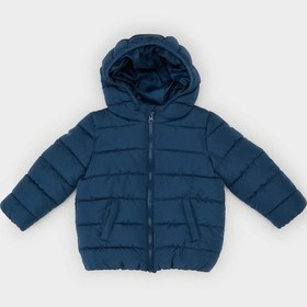 Resim Defacto Erkek Bebek Su Geçirmez Kapüşonlu Tafta Şişme Mont A2859a525auın232 İndigo 