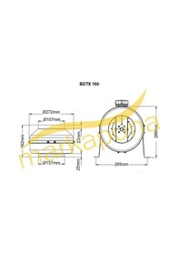 Resim Bvn Bahçıvan Bdtx 160 A 16 Cm 440 M³/H Yuvarlak Kanal Fanı 