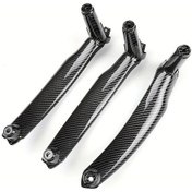 Resim Dashanshop Bmw X5 X6 E70 E71 Sağ Direksiyon Sağ Kapı İç Kolu 3 Parça Bej Karbon Fiber 