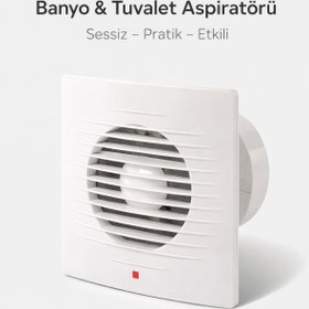 Resim luxshome 100’lük Banyo Tuvalet Aspiratörü 10 Cm Duvar Tipi Sessiz Havalandırma Fanı 