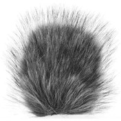 Resim Gri Yumuşak Kürk Mikrofon Rüzgar Engeli - Gürültü Azaltıcı, 9.5cm X 11.5cm Boyutlu, Kayıt/mülakat İçin 