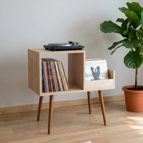 Resim Rmd Shop Sera Plak-Pikap ve Gramofon Sehpası Safir Meşe 