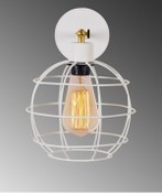 Resim Dylight Retro Metal Kafesli Beyaz Mafsallı Dekoratif Rustik Duvar Beyaz 