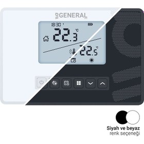 Resim General Mitra Ht300s Rf Haftalık Programlı Kablosuz Oda Termostat 