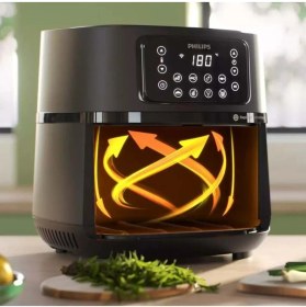 Resim 5000 Serisi Xxl Bağlantılı Hava Fırını, Siyah, Yüksek Kapasiteli, Pratik ve Sağlıklı Pişirme 