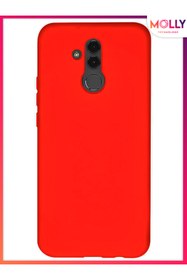 Resim Molly Technology HUAWEİ MATE 20 LİTE İçin Kırmızı Liquid İçi Kadife Mat Silikon Kılıf 