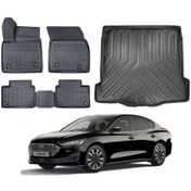 Resim Focus 4 Sedan 2023 Model Stepneli 3d Bagaj Havuzu+3d Araca Özel Paspas Takımı Luxury Serisi 