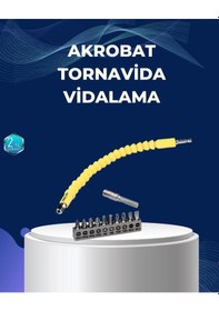 Resim Ceylan Adam 12 Li Akrobat Bits Vidalama Seti Esnek Uç Çok Yönlü Kullanım 