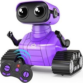 Resim Playsheek Uzaktan Kumandalı Şarj Edilebilir Mor Emo Oyuncak Robot B0CGCKKM2S 