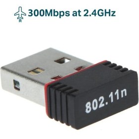 Resim Mini USB Kablosuz Wi-Fi Alıcı Adaptör 300 Mbps 