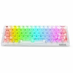 Resim K617CT-RGB Fizz Şeffaf Kompakt 61 Tuşlu Oyuncu Klavyesi Red Switch 