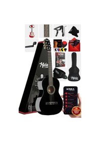 Resim Midex Cg-270bk Siyah Klasik Gitar 4/4 Yetişkin Boy Sap Ayarlı Full Set 